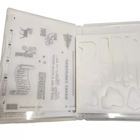 Stampin' Up! GREETINGS FROM SANTA Stamp Set Christmas Reindeer Pine Tree List - Picture 2 of 5